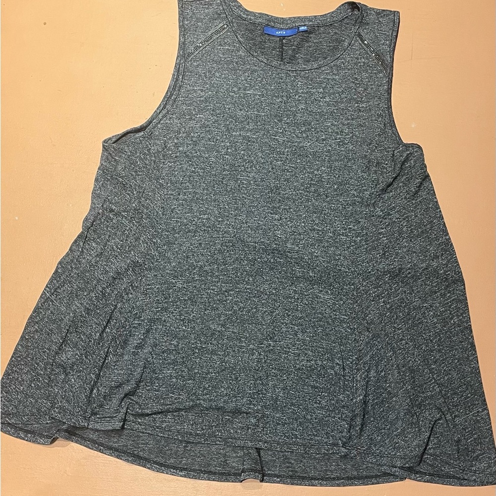Apt. 9 Gray Sleeveless Muscle Tee Relaxed Fit